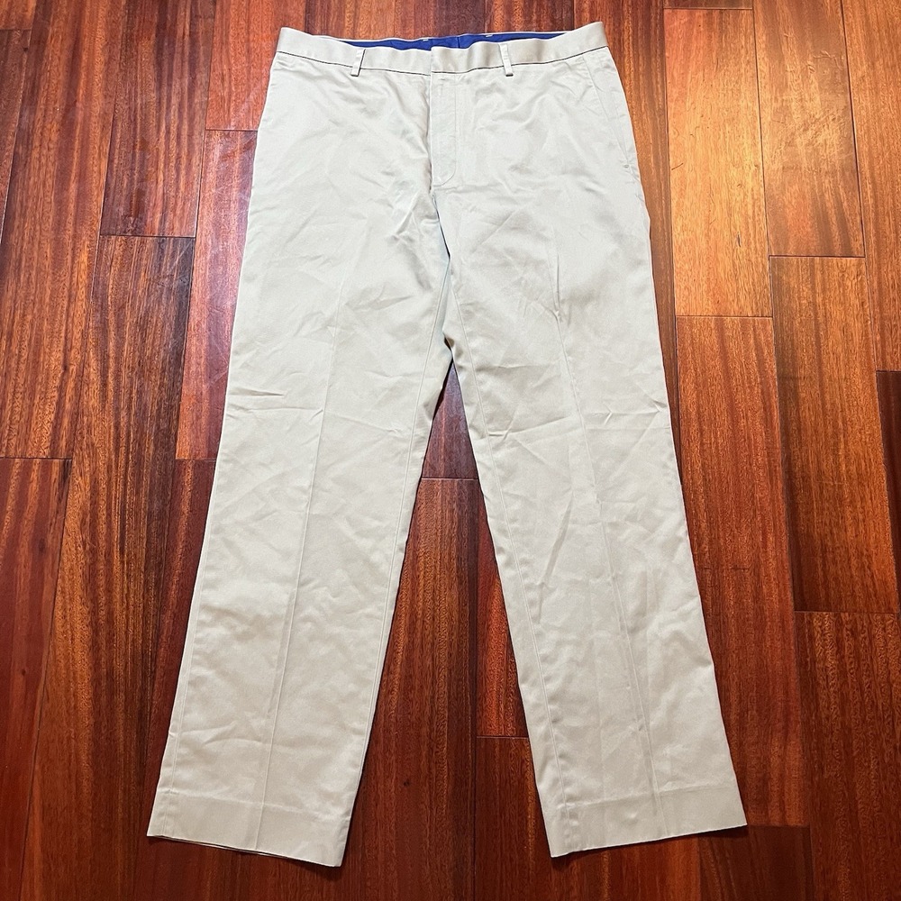 Banana Republic Pants Mens 34x32 (35x30) Tan Non Iron Tailored Slim Fit Graham
